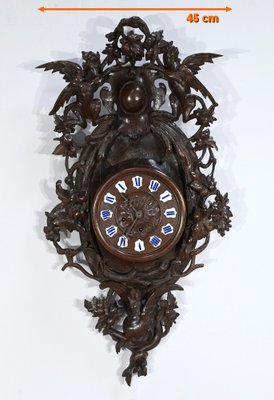 20th Century Renaissance Oak Clock, 1890s-RVK-1719998