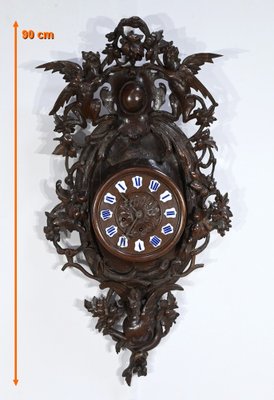 20th Century Renaissance Oak Clock, 1890s-RVK-1719998