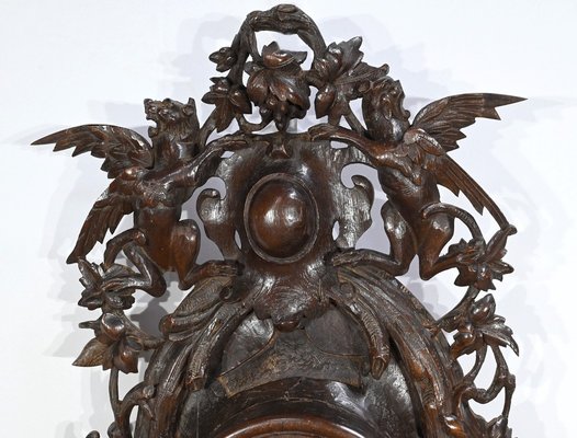 20th Century Renaissance Oak Clock, 1890s-RVK-1719998