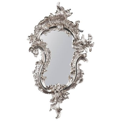 20th Century Rococo Style Silver-Gilded Wall Mirror-FLW-1401950