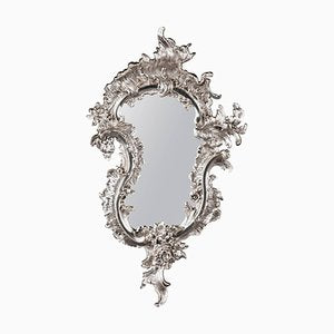 20th Century Rococo Style Silver-Gilded Wall Mirror-FLW-1401950