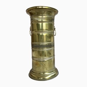 20th Century Round Brass Umbrella Stand-NOU-970103