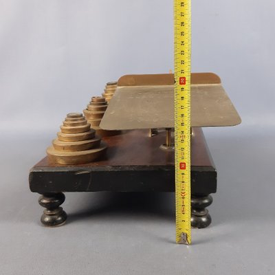 20th Century Scale Weighing Letters in Wood and Brass, 1890s-PWG-2024733