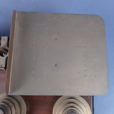 20th Century Scale Weighing Letters in Wood and Brass, 1890s-PWG-2024733