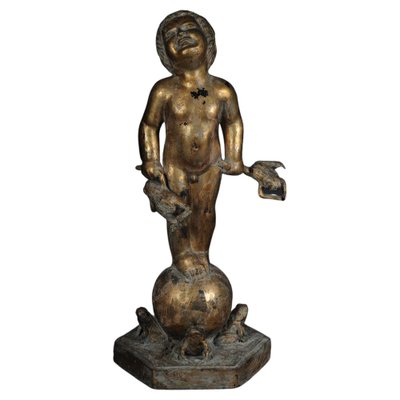 20th Century Sculpture of Putto with Frogs-FLW-1402029