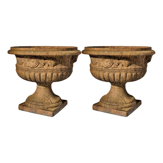 20th Century Senese D Terracotta Vases, Set of 2