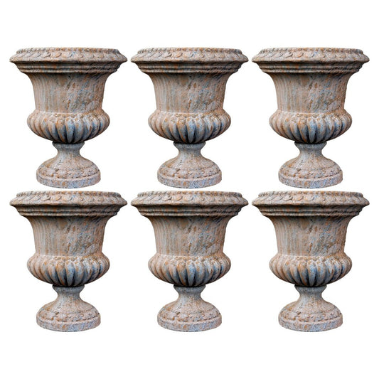 20th Century Siena Terracotta Vases, Set of 6