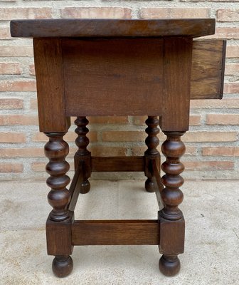 20th Century Spanish Nightstand Carved Drawer and Iron Hardware, 1890s-NOU-1716456