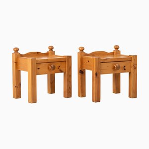 20th-Century Swedish Nightstands in Solid Pine, Set of 2-MJF-931142