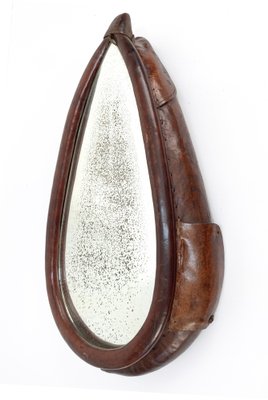 20th Century Swiss Leather Horse Collar Wall Mirror from K. Petermann, 1917-JDR-1125980