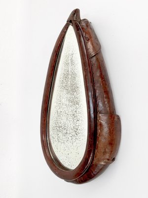 20th Century Swiss Leather Horse Collar Wall Mirror from K. Petermann, 1917-JDR-1125980