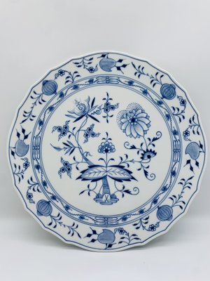 20th Century Sword Mark Onion Pattern 1st Choice Serving Plate Tableware Cake Plate from Meissen Porcelain-BZB-2043705