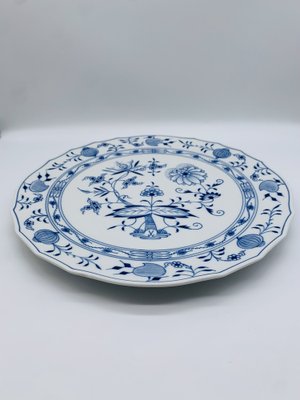 20th Century Sword Mark Onion Pattern 1st Choice Serving Plate Tableware Cake Plate from Meissen Porcelain-BZB-2043705