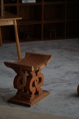 20th Century Wabi Sabi Hand Carved Wooden Ashanti Stool, West African, 1970s-MXF-1720339