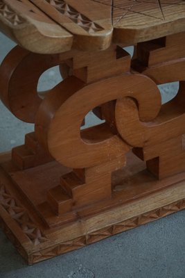 20th Century Wabi Sabi Hand Carved Wooden Ashanti Stool, West African, 1970s-MXF-1720339