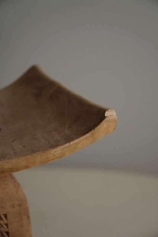 20th Century Wabi Sabi West African Hand Carved Hardwood Stool, 1970s