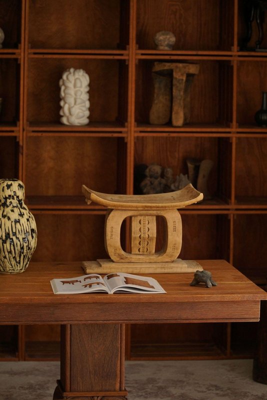 20th Century Wabi Sabi West African Hand Carved Hardwood Stool, 1970s