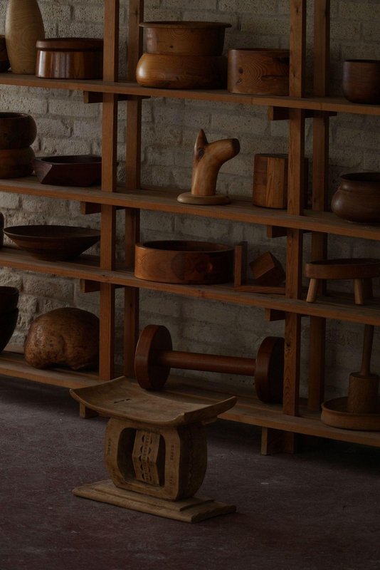 20th Century Wabi Sabi West African Hand Carved Hardwood Stool, 1970s