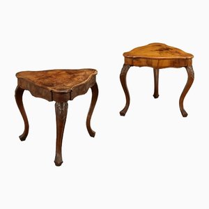 20th Century Walnut Coffee Tables, Italy, Set of 2-VMM-1334421