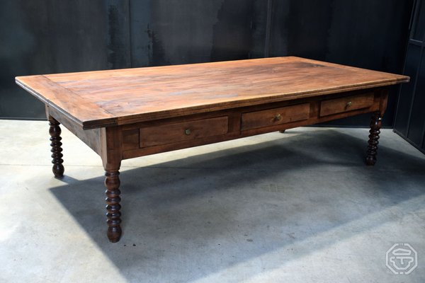 20th Century Wooden Passementier Table with Drawer, France, Lyon, 1880-LA-1299690