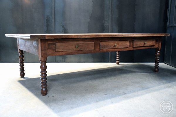 20th Century Wooden Passementier Table with Drawer, France, Lyon, 1880-LA-1299690