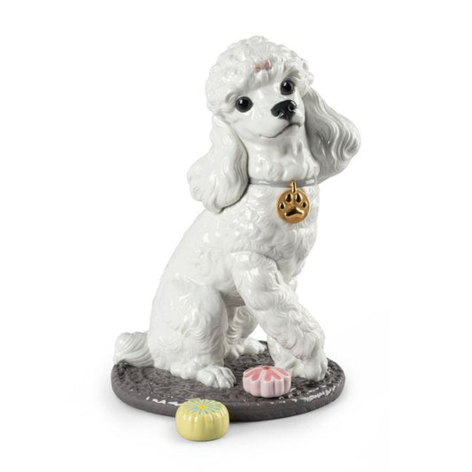 Poodle with Mochis Dog Figurine by Lladró