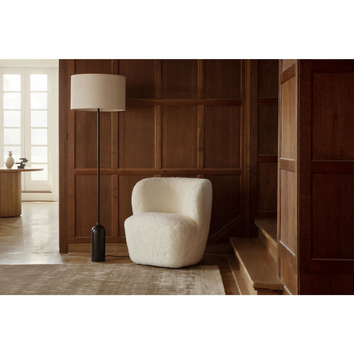 Gravity Floor Lamp Large Black/Canvas