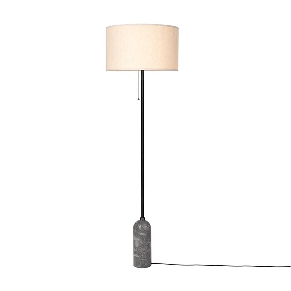 Gravity Floor Lamp Large Darkened Steel/ White