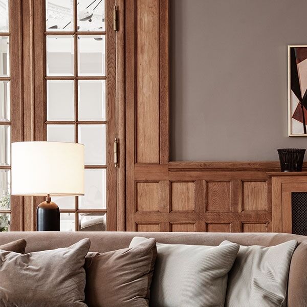 Gravity Table Lamp Large Gray Black/Canvas