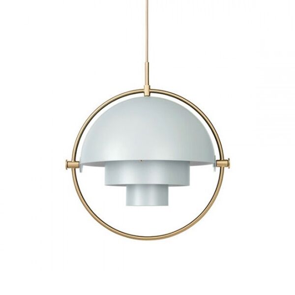 Multi-Lite Pendant Grey & Brass