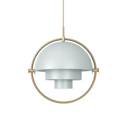 Multi-Lite Pendant Grey & Brass