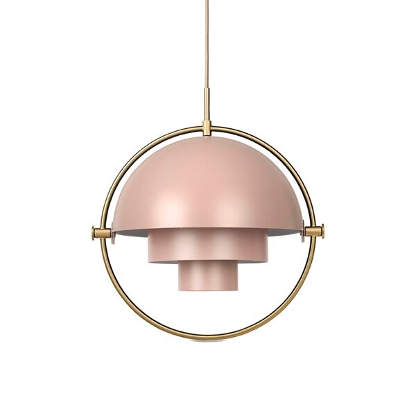 Multi-Lite Pendant Grey & Brass