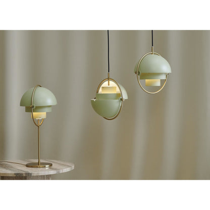 Multi-Lite Pendant Large Rose & Brass