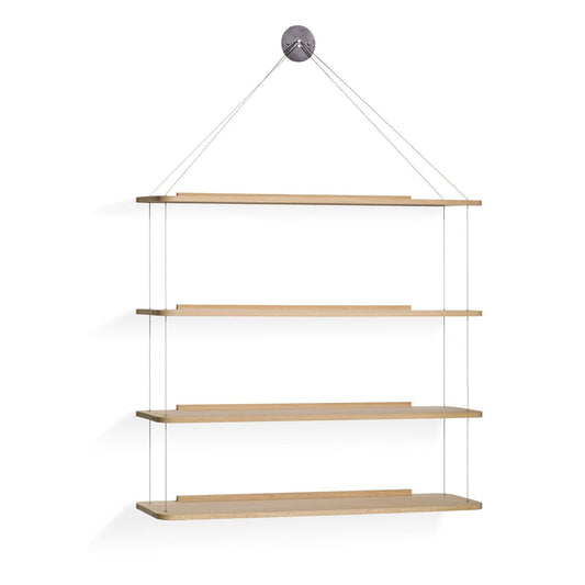 LIBRERIA PENSILE - Floating oak bookcase
