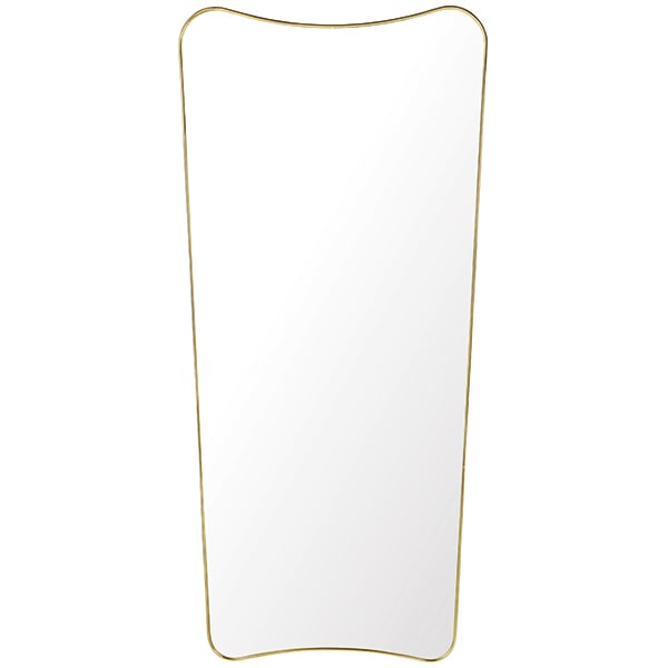 F.A. 33 mirror by GUBI #70 x 146 cm, polished brass #