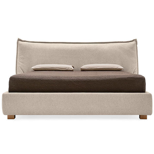 SOFTLY - Fabric double bed with upholstered headboard (Category - CAT. 1)