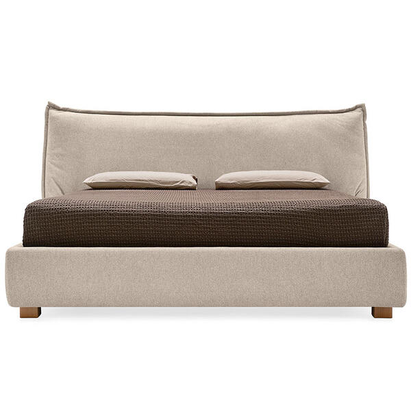 SOFTLY - Fabric double bed with upholstered headboard (Category - CAT. 2)