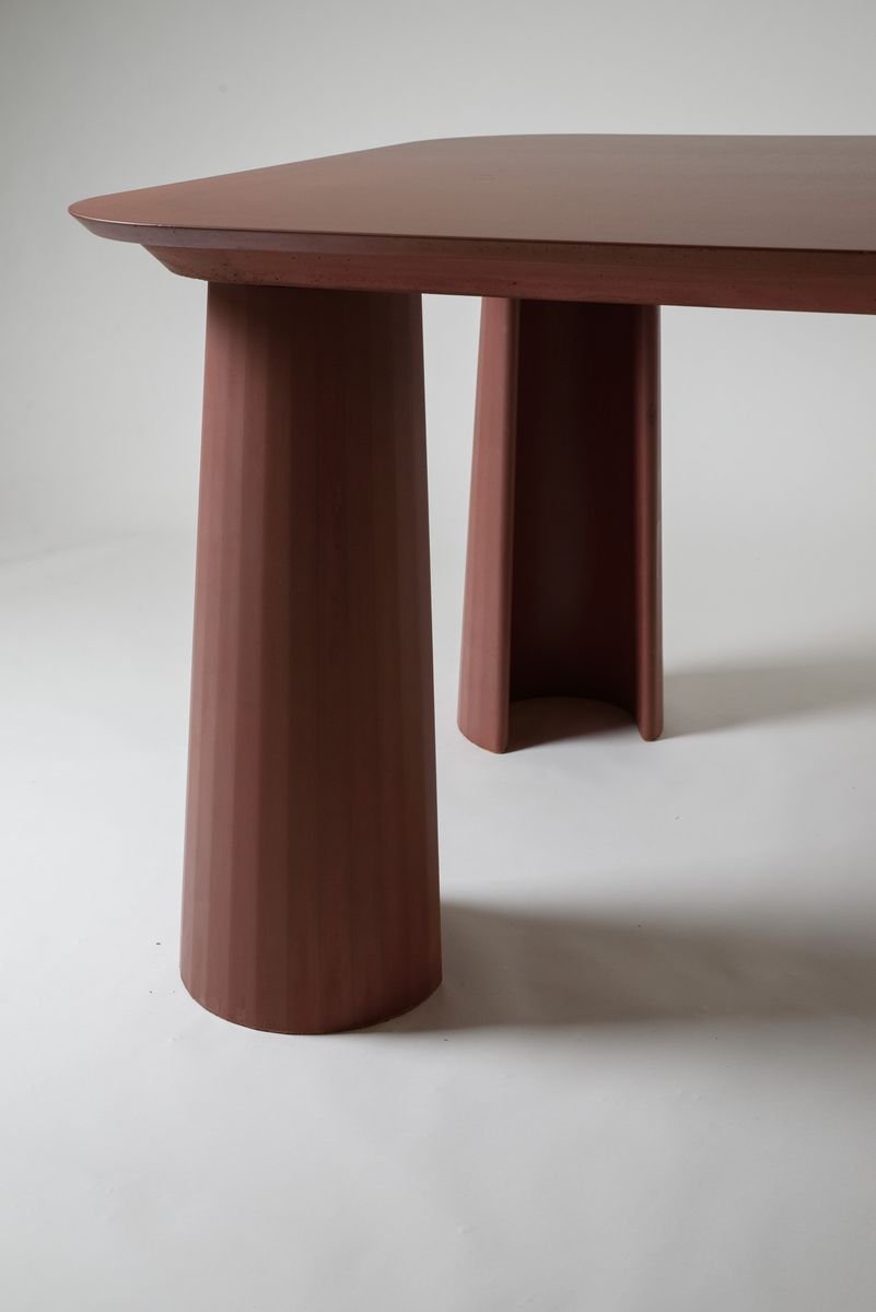 21st Century Studio Irvine Fusto Concrete Brick Color Dining Table by Marialaura Rossiello Irvine