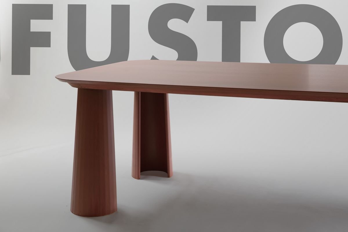 21st Century Studio Irvine Fusto Concrete Brick Color Dining Table by Marialaura Rossiello Irvine