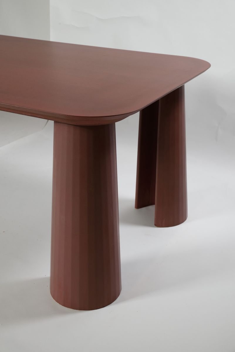 21st Century Studio Irvine Fusto Concrete Brick Color Dining Table by Marialaura Rossiello Irvine