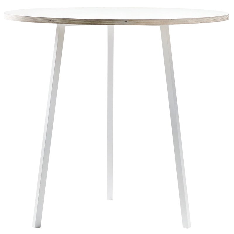 Loop Stand round table 90 cm by HAY #high, white #