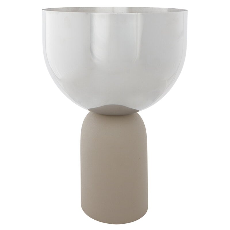 Torus flowerpot by AYTM #M, silver - taupe #