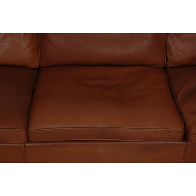 2213 Sofa in Brown Leather by Børge Mogensen, 1980s-MTD-2028738