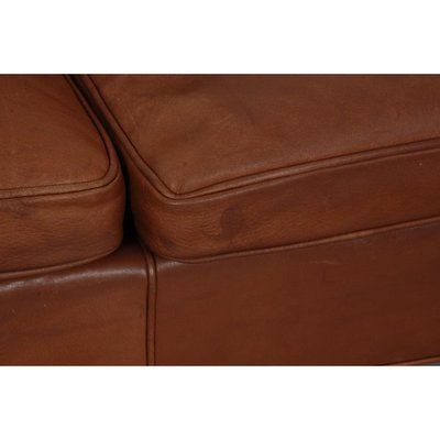 2213 Sofa in Brown Leather by Børge Mogensen, 1980s-MTD-2028738