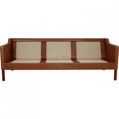 2213 Sofa in Brown Leather by Børge Mogensen, 1980s-MTD-2028738