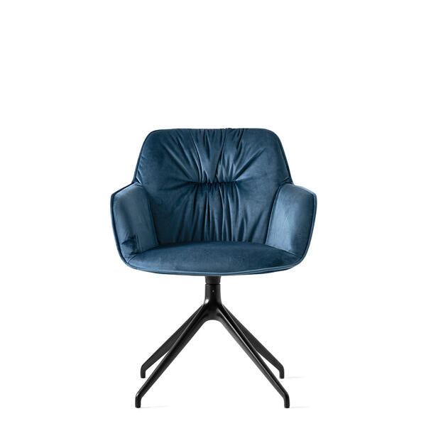 COCOON - Upholstered fabric chair with star base by Calligaris