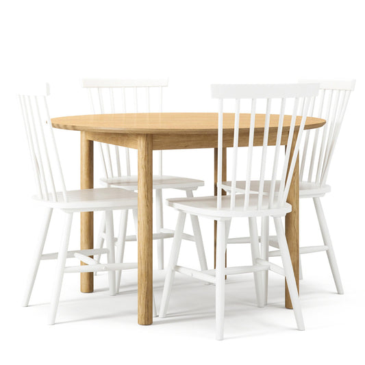Department Wood Dining Table Set Oak/ White