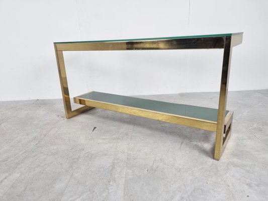 23 Karat Gold Layered Console Table from Belgochrom, 1970s-IRH-1358684