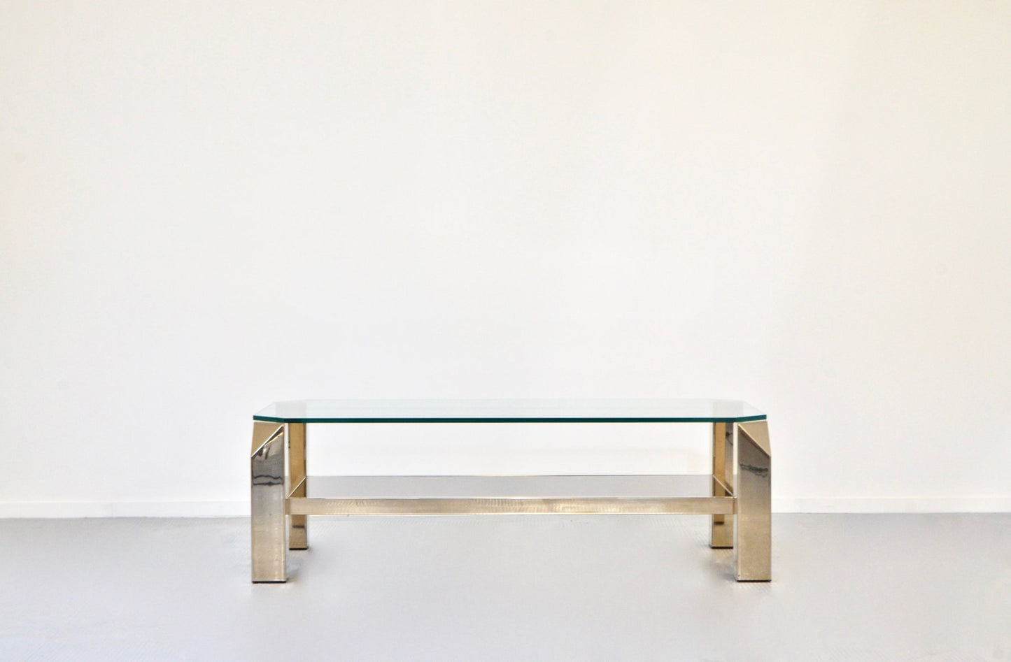 23 Karat Gold Plated Coffee Table from Belgo Chrom, 1960s