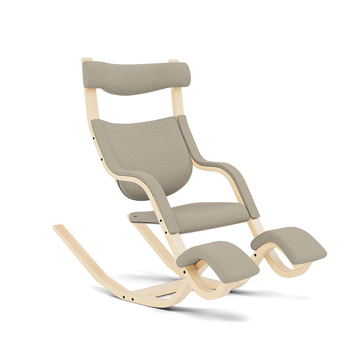 Gravity™ balans® - Ergonomic armchair with headrest (Base - Natural Lacquered Ash) by Varier Furniture